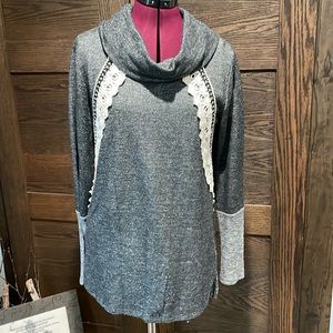 Gray Lace Tunic